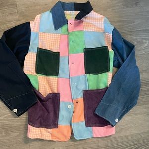 Handmade patchwork button up jacket. Visvim rare Japanese handmade rare virgil